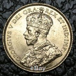 1912 CANADA FIVE DOLLARS. 900 GOLD George V Gorgeous High Grade Coin