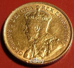 1914 Canada Five Dollar $5 Gold Coin Rarest Canadian 1912-14 Gold Piece