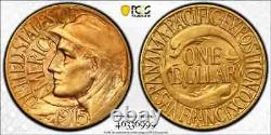 1915-S Gold Commemorative $1 Panama Pacific Exposition PCGS AU 58 6999