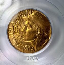 1915-S Panama-Pacific Exposition $1 Gold Commemorative Coin PCGS MS 64 CAC
