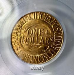 1915-S Panama-Pacific Exposition $1 Gold Commemorative Coin PCGS MS 64 CAC