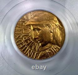 1915-S Panama-Pacific Exposition $1 Gold Commemorative Coin PCGS MS 64 CAC