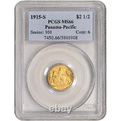 1915 S US Gold $2.50 Panama Pacific Exposition Commemorative PCGS MS66