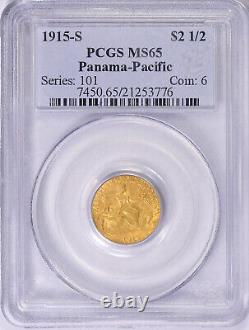 1915-s $2.50 Pcgs Ms 65 Old Holder Gem Gold Commemorative Gold Quarter Eagle