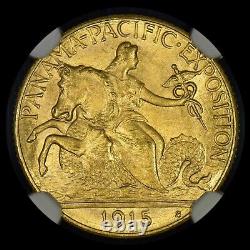 1915-s Gold Panama-pacific $2.50? Ngc Ms-66? Coin Pan-pac 2 1/2? Trusted
