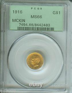1916 G$1 Gold Commemorative Dollar $1 Mckinley Pcgs Ms66 Old Green Holder Ogh