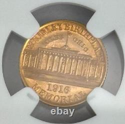 1916 G$1 McKinley Commemorative Gold Dollar Coin NGC MS-62