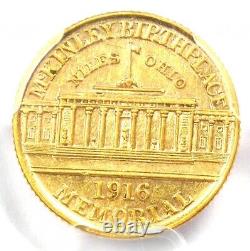 1916 McKinley Commemorative Gold Dollar Coin G$1 Certified PCGS AU50