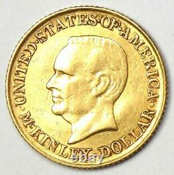 1916 McKinley Commemorative Gold Dollar Coin G$1 XF / AU Detail (Cleaned)