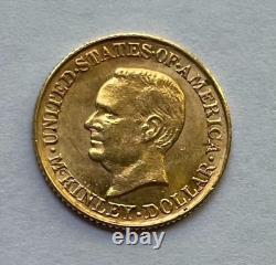1916 McKinley Memorial Gold Commemorative One Dollar $1 Coin