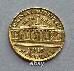 1916 McKinley Memorial Gold Commemorative One Dollar $1 Coin