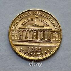 1916 McKinley Memorial Gold Commemorative One Dollar $1 Coin