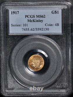 1917 McKinley Commemorative Gold $1 PCGS MS62 Nice Eye Appeal Nice Strike 1917 McKinley Commemorative Gold $1 PCGS MS62 Nice Eye Appeal Nice Strike