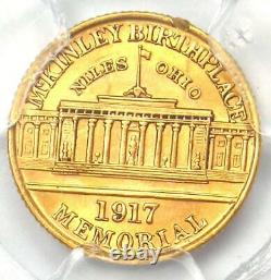 1917 McKinley Commemorative Gold Dollar Coin G$1. PCGS Uncirculated Detail (UNC)