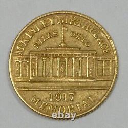 1917 McKinley Memorial $1 Gold Commemorative EXTRA FINE surface damage
