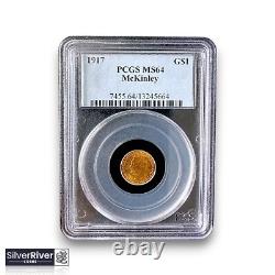 1917 McKinley Memorial Gold Dollar (Certified MS64 by PCGS)
