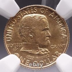 1922 US Ulysses S. Grant Gold Commemorative G$1 NGC MS67 Certified Gold Dollar