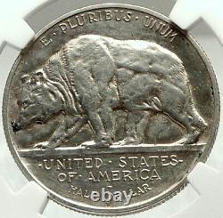 1925 CALIFORNIA Commemorative Silver Half Dollar Coin GOLD RUSH BEAR NGC i75991