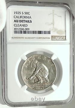 1925 CALIFORNIA Commemorative Silver Half Dollar Coin GOLD RUSH BEAR NGC i75991