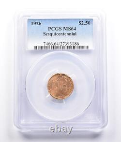 1926 $2.50 Sesquicentennial Gold Commemorative MS64 PCGS 1704