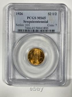 1926 Sesquicentennial $2.5 Gold Commemorative. PCGS MS65