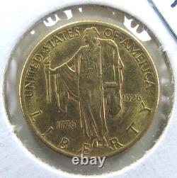 1926 US Mint $2.50 Sesquicentennial 90% Gold Coin BU Independence Commemorative