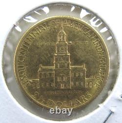 1926 US Mint $2.50 Sesquicentennial 90% Gold Coin BU Independence Commemorative