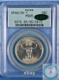 1935 Spanish Trail 50c Commemorative PCGS MS65 Brushed Gold Beauty