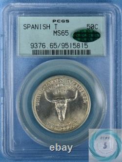 1935 Spanish Trail 50c Commemorative PCGS MS65 Brushed Gold Beauty
