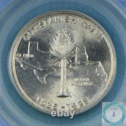 1935 Spanish Trail 50c Commemorative PCGS MS65 Brushed Gold Beauty
