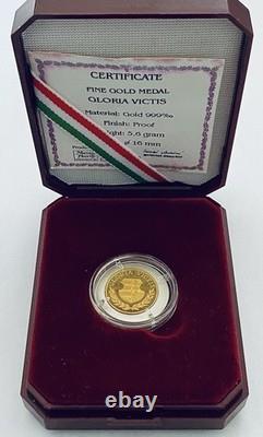 1956 Hungarian Revolution, 5.6 grams. 999- BULLION GOLD. Commemorative Issue