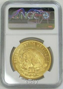 1962 Gold Mexico 50 Pesos Cinco De Mayo Commemorative Coin Ngc Mint State 64