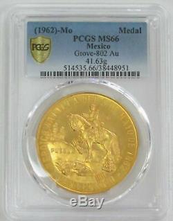 1962 Gold Mexico 50 Pesos Cinco De Mayo Commemorative Coin Pcgs Mint State 66