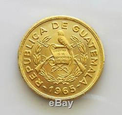 1965 GOLD GUATEMALA TECUN UMAN 1/2 OZ COMMEMORATIVE Medal/Coin