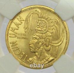 1965 Gold Guatemala Tecun Uman 1/4 Oz Commemorative Ngc Mint State 64