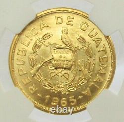 1965 Gold Guatemala Tecun Uman 1/4 Oz Commemorative Ngc Mint State 64