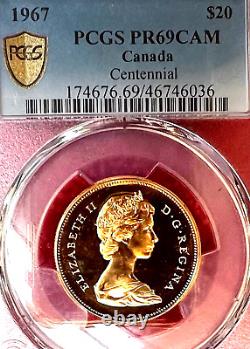 1967 Canada $20 Gold Pcgs Proof-69 Cam, Only 5 Graded This High-none Higher