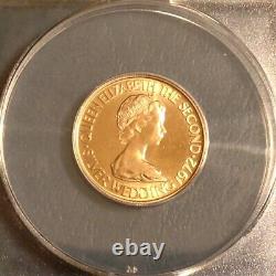 1972 Jersey Elizabeth II £20 Gold Silver Wedding Commemorative ANACS MS67 cd
