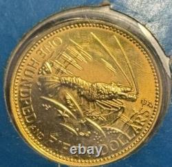 1975 Bahamas $150 Gold Coin Independence Commemorative, BU Specimen, Original
