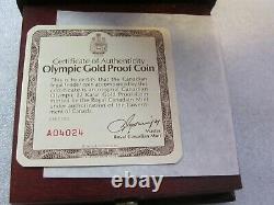 1976 Canada $100 Dollars 22k Gold Coin, Montreal Olympics Proof