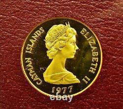 1977 Cayman Islands $50 Gold Proof Queen Mary II Commemorative