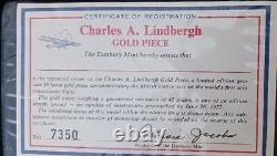 1977 Charles A. Lindbergh Gold Commemorative Shipping Included #7350