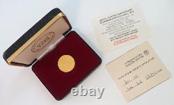 1978 ISRAEL 30th ANNIVERSARY COMMEMORATIVE GOLD PROOF 1000 IL COIN. CASE & CARDS