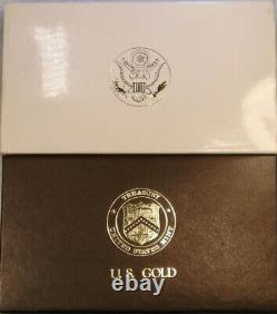 1980-1984 AMERICAN ARTS COMMEMORATIVES 5 GOLD COINS 1 OUNCE EACH withORIGINAL CASE