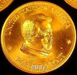 1980-1984 AMERICAN ARTS COMMEMORATIVES 5 GOLD COINS 1 OUNCE EACH withORIGINAL CASE