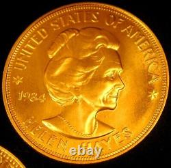 1980-1984 AMERICAN ARTS COMMEMORATIVES 5 GOLD COINS 1 OUNCE EACH withORIGINAL CASE