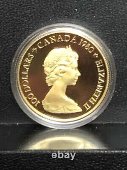 1980 Canada $100 Proof Inuk Eskimo-kayak Commemorative Coin 1/2 Oz. 999 Gold