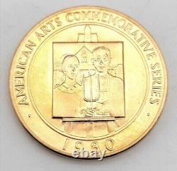 1980 Grant Wood 1 Oz. 900 Gold Coin Medal American Arts Commemorative Series