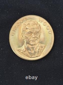 1980 Grant Wood American Arts Gold Medallion 1 Oz. COMMEMORATIVE GOLD MEDAL