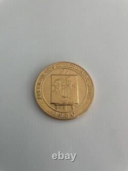 1980 US Gold 1 oz American Arts Commemorative Medal Grant Wood BU
